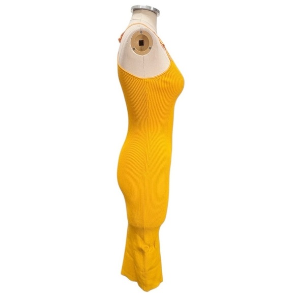 Self Portrait Ribbed Knit Sleeveless Body Con Midi Dress Size Small - Picture 3 of 10